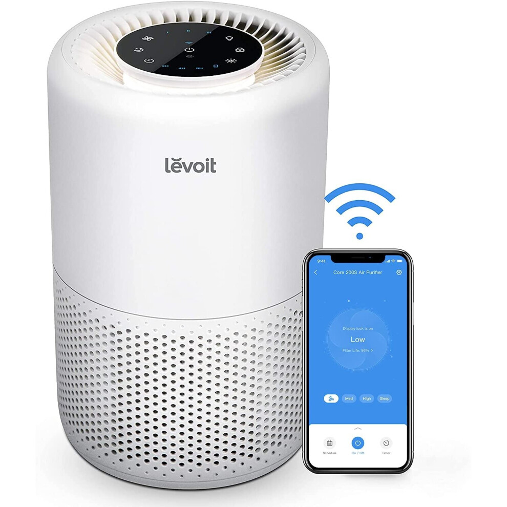 Levoit Smart WiFi Air Purifier for Home, Alexa Enabled H13 True HEPA Filter, CADR 170mÂ³/h, Remove 99.97% Allergies Smoke Dust Pollen Particles, 24dB