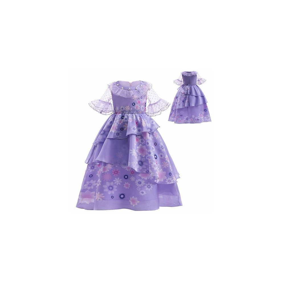 (9-10 Years) Encanto Isabela Kids Puffy Yarn Princess Dress