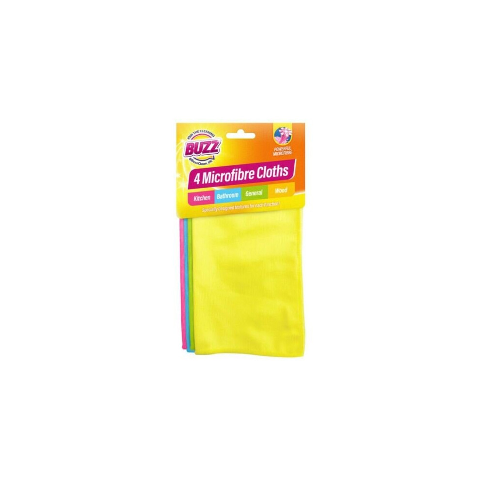 (4pk) Microfibre Cleaning Cloths 4-12pk Duster