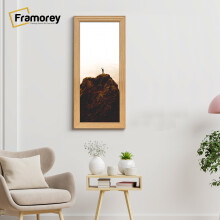 (12x8 Inch) Panoramic Size Oak Picture Frame / LW Style Wall Art Frame / Modern Photo Frames