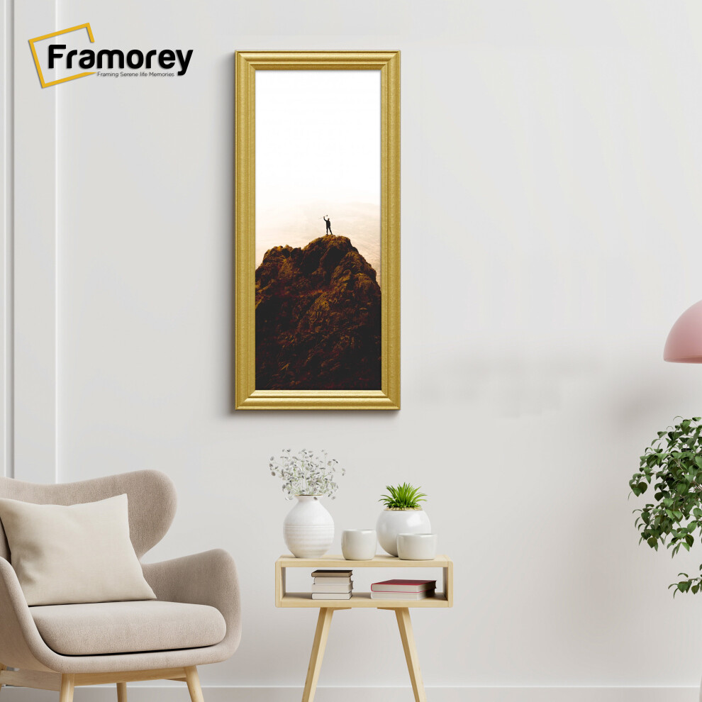 (16x8 Inch) Panoramic Size Gold Picture Frame / LW Style Wall Art Frame / Modern Photo Frames