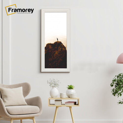 (12x8 Inch) Panoramic Size White Picture Frame / LW Style Wall Art Frame / Modern Photo Frames