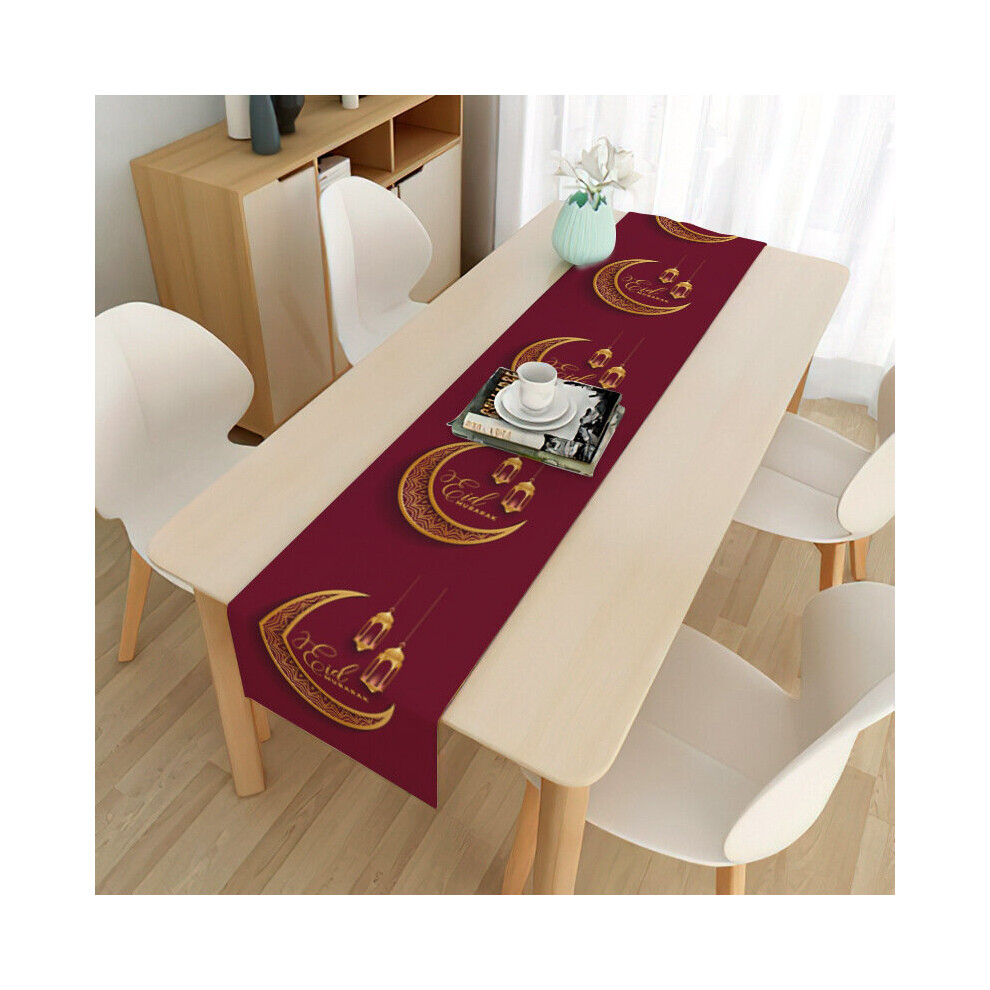 (17, 33*150cm) 2022 1pcs Muslim Tablecloth Ramadan Decorations for Home EID Mubarak Decors