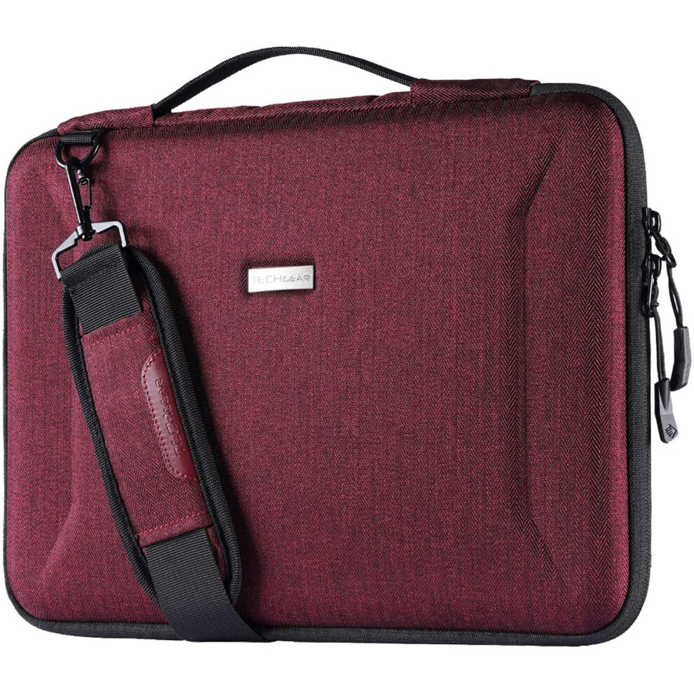 TECHGEAR Hard Shell Case for 12" - 13.3" Laptops, Zipped Travel Shockproof Sleeve Bag Case, Shoulder Strap fits MacBook Air...