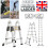 3.8M(1.9M+1.9M) A-frame Multi-Purpose Aluminium Telescopic Ladder 1