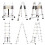 3.8M(1.9M+1.9M) A-frame Multi-Purpose Aluminium Telescopic Ladder 5