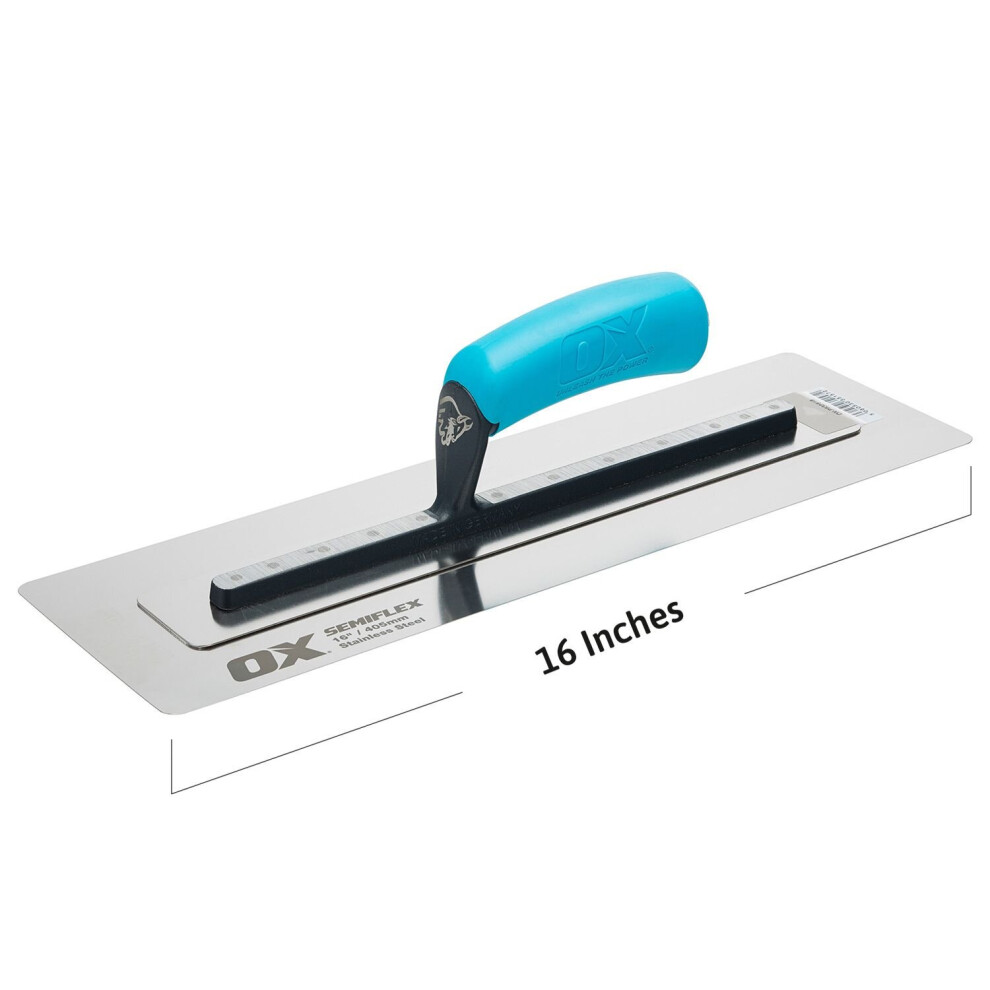 Ox Pro Semi Flex Stainless Steel Trowel 16"- OX-P532516