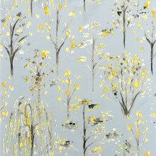 Watercolour Tree Grey/Ochre