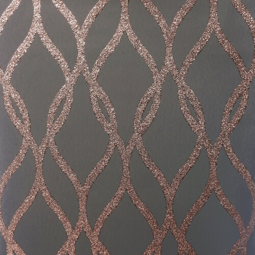 Arthouse Sequin Trellis Charcoal/Rose Gold