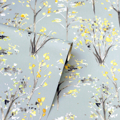 Arthouse Watercolour Tree Grey/Ochre 2