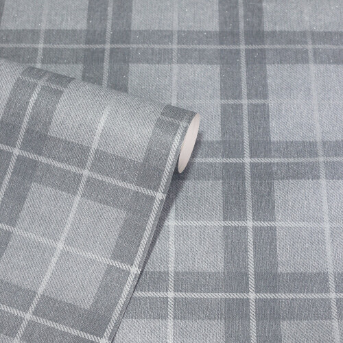 Arthouse Heritage Check Grey/Silver 2