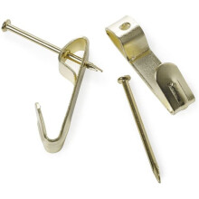 Electro Brassed Single Picture Hook with Pin - Small (Pack of 20)