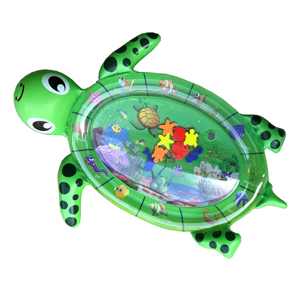 (Turtle ) Inflatable Water Mat Toy For Newborns & Children Green Funky Planet