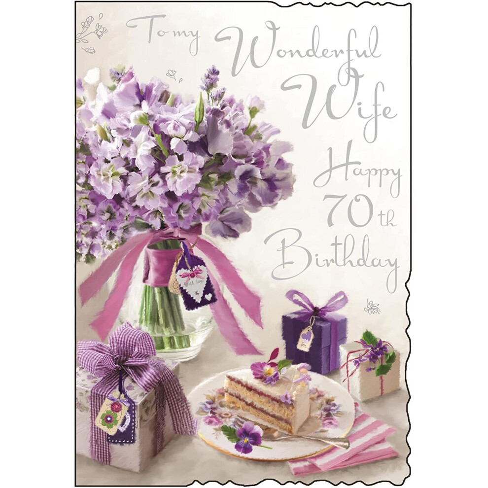 to My Wonderful Wife with Love on Your 70th Birthday Card ~ Loving Words