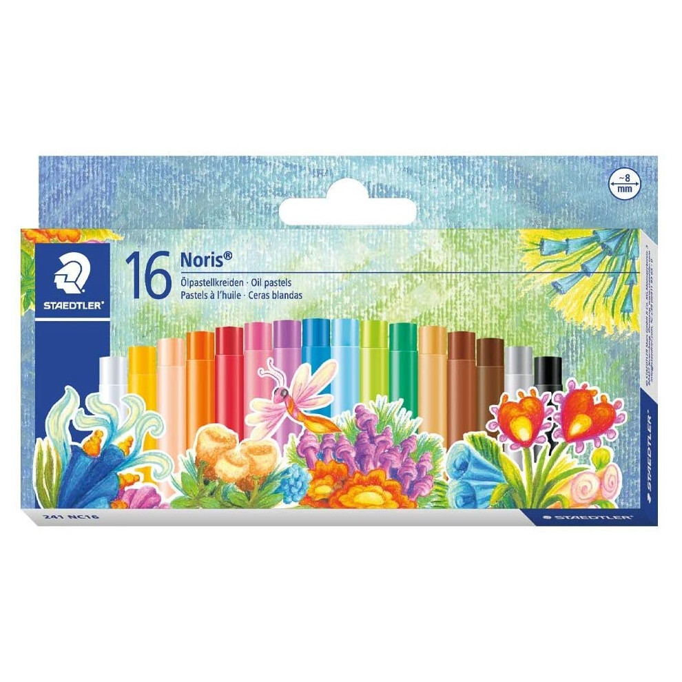 Staedtler 241NC16 - soft waxes, Box of 16 assorted colors