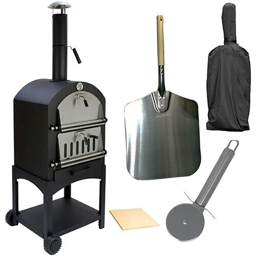 Pizza Oven Set Outdoor Wood Fired Portable BBQ Smoker on OnBuy