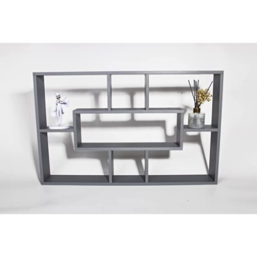 Floating Shelves 7 Compartment Display Space Saving Multi-Compartment Floating Wall Shelves