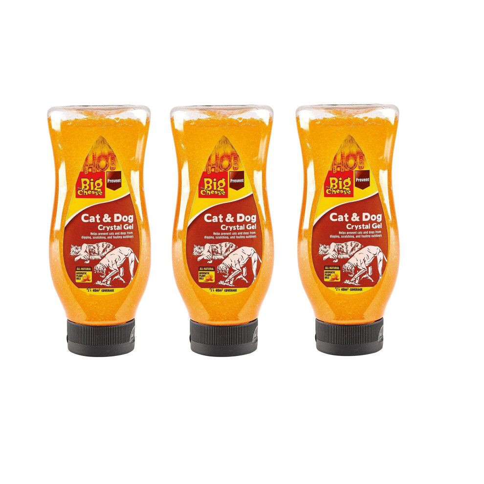 3 Cat & Dog Repellent Crystal Gel Humane Garden Fouling Deterrent 450g
