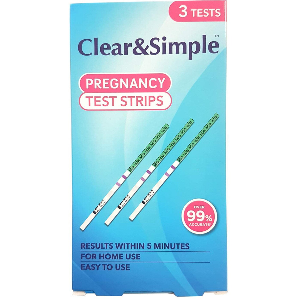 Clear & Simple Clear And Simple Hcg Pregnancy Test Strips - Pack Of 3 Test Strips