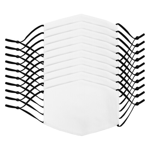 10 Masques Sublimation Visage Taille Moyenne – Réutilisables, 5 Couches, Ajustables, Lavage à la Main, 100% Polyester 2