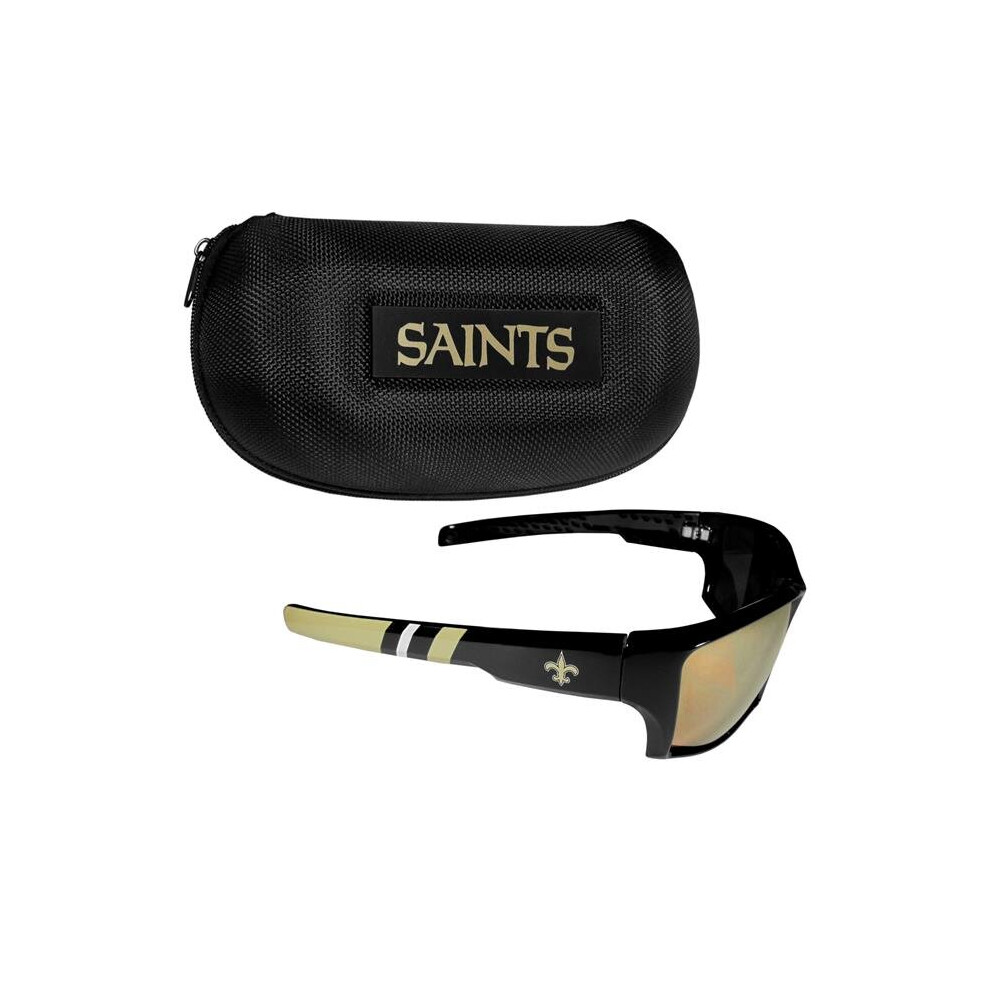 Siskiyousports Siskiyou Fesg150cp Unisex Nfl New Orleans Saints Edge Wrap Sunglass & Case Set - One Size