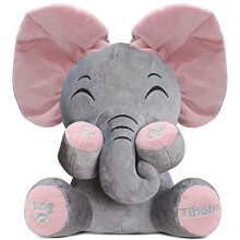 Peek-A-Boo Elefant: Beweglicher sprechender, singender Plüsch-Elefant – kuschelndes Baby-Spielzeug, süßes Geschenk