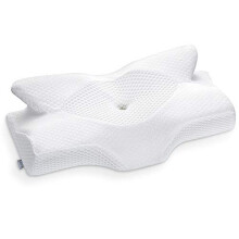 Elviros Cervical Contour Memory Foam Pillow for Neck Pain Orthopedic Neck Pillow for Shoulder Pain Ergonomic Head Neck Support Pillow for Si