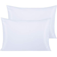 NTBAY 500 Thread Count Egyptian Cotton Pillowcases, 2 Pack Soft Cozy and Breathable Envelope Closure Standard Pillow Cases, 50x75 cm, White