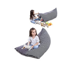 KOLACEN Stuffed Animal Toy Storage Bean Bags Soft Foldable Chair Sofa Seat Cover for Kids Children Large Capacity
