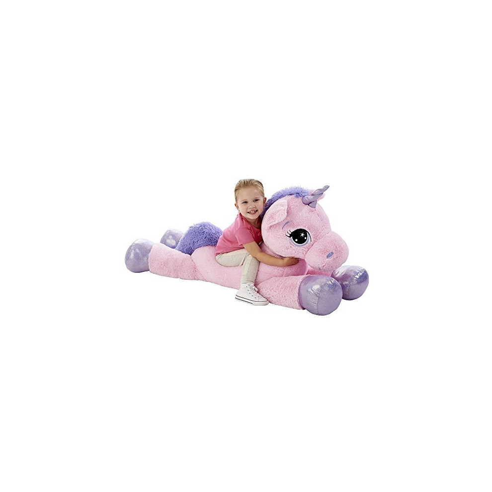 Giant XL Unicorn Plush Soft Toy 110cm - Pink