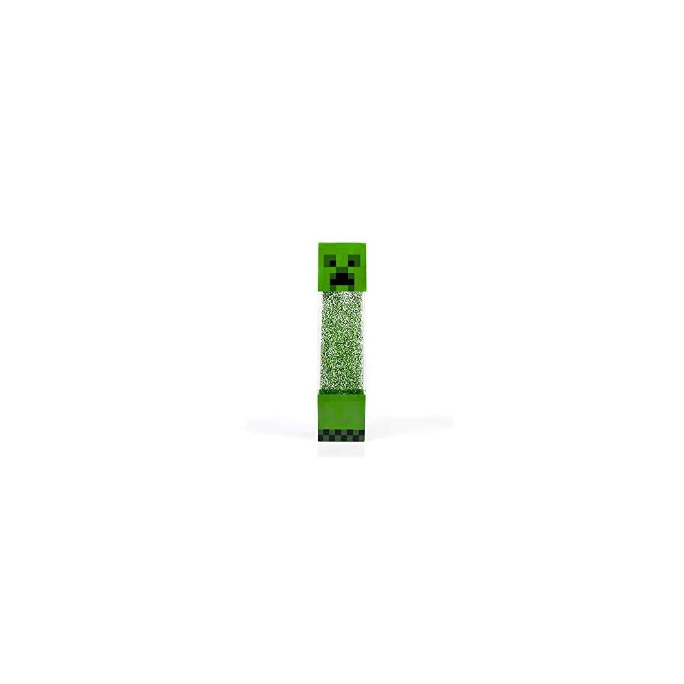 Minecraft Creeper Glitter Motion Light | 12-Inch Fun Mood Light Led Lamp