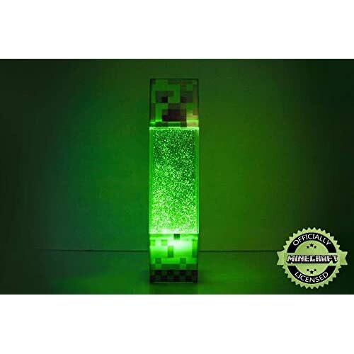 Minecraft Minecraft Creeper Glitter Motion Light | 12-Inch Fun Mood Light LED Lamp 1