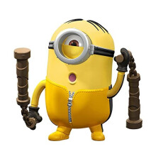 Mattel Minions Rise of Gru Kung Fu Stuart Actiefiguur 10 cm met Nunchuks, voor Kinderen 4 Jaar en Ouders
