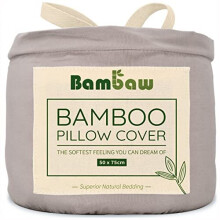 Grey Pillow Cases 2 Pack | Bamboo Pillow Cases | Grey Pillow Case | Bamboo Pillow Covers | Hotel Bedding | Cooling Pillow Cases | Hypoallerg