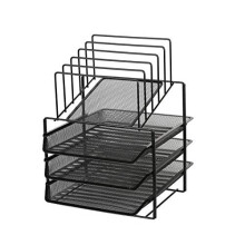 Exerz Desk Organizer 3 Layer Sliding Letter Trays with 5 Dividers - Upright Sections/Paper Sorter/Drawer/Desk Multifunctional File Holder fo