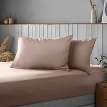 Silentnight Supersoft Pink Blush Pillowcase Pair Easy Care Soft Snuggly Plain Pillow Cases Ideal with Duvet Cover Quilt Bedding Set Machine
