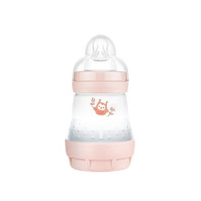 MAM A147 Matte Anti-Colic Bottle, Patented Anti-Colic Bottle with SkinsoftTM Silicone Teat, Ultra-Soft, for Babies to 0 Months, 160 ml, Pink