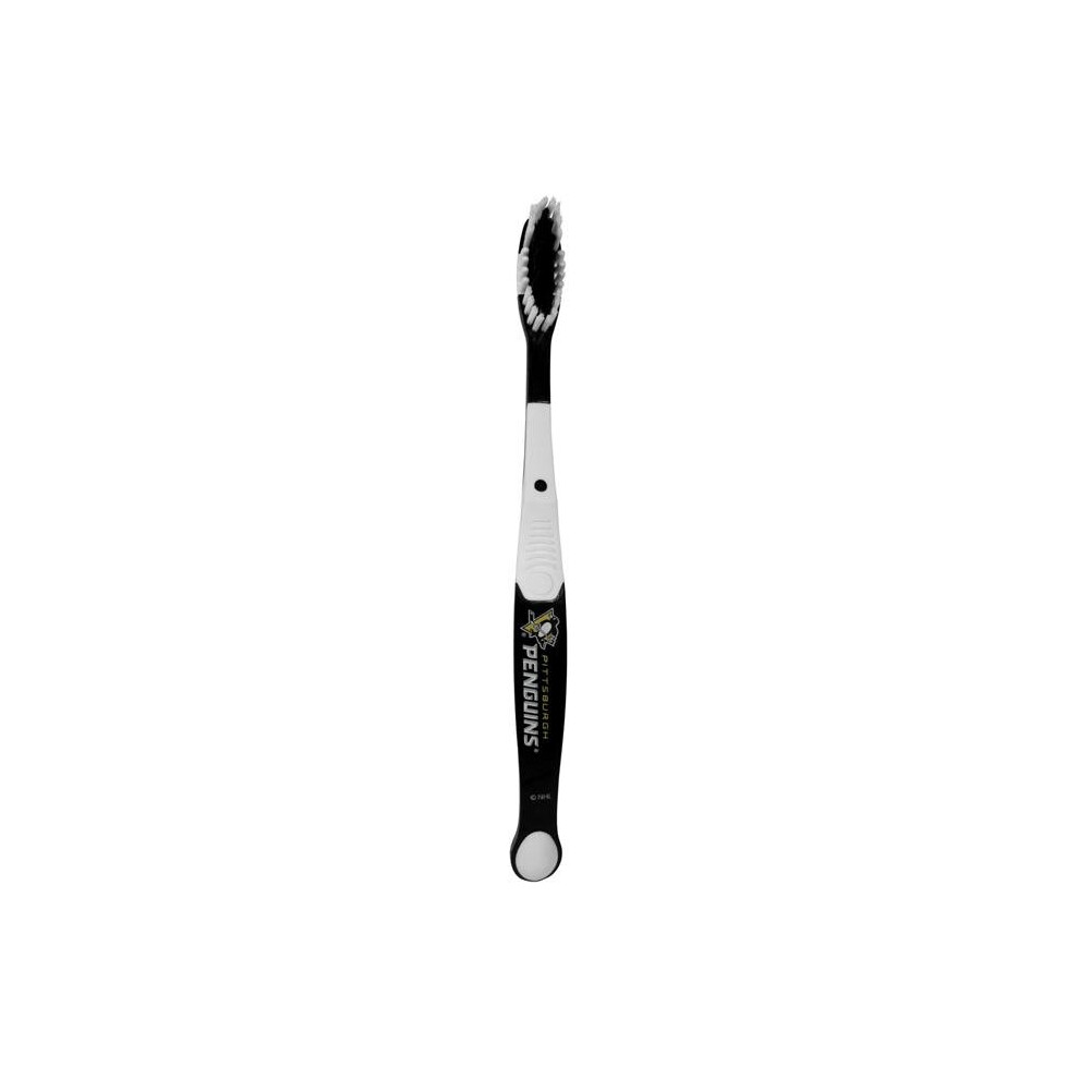 Siskiyousports Siskiyou Htbr100 Unisex Nhl Pittsburgh Penguins Mvp Adult Toothbrush