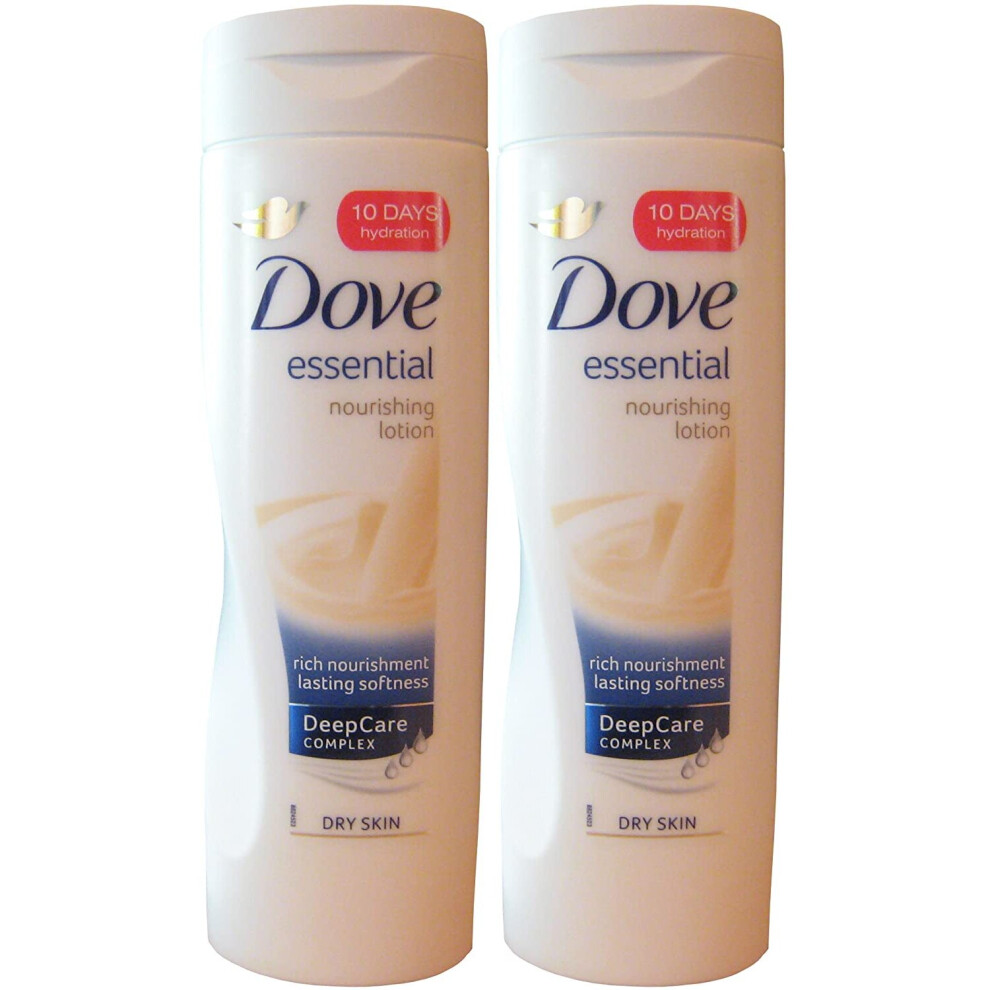 Dove Essential Nourishment Body Lotion - Dry Skin (250ml) - Pack of 2