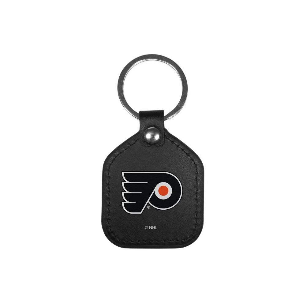 Siskiyou Hlkp65 Unisex Nhl Philadelphia Flyers Leather Square Key Chain - One Size 754603347405