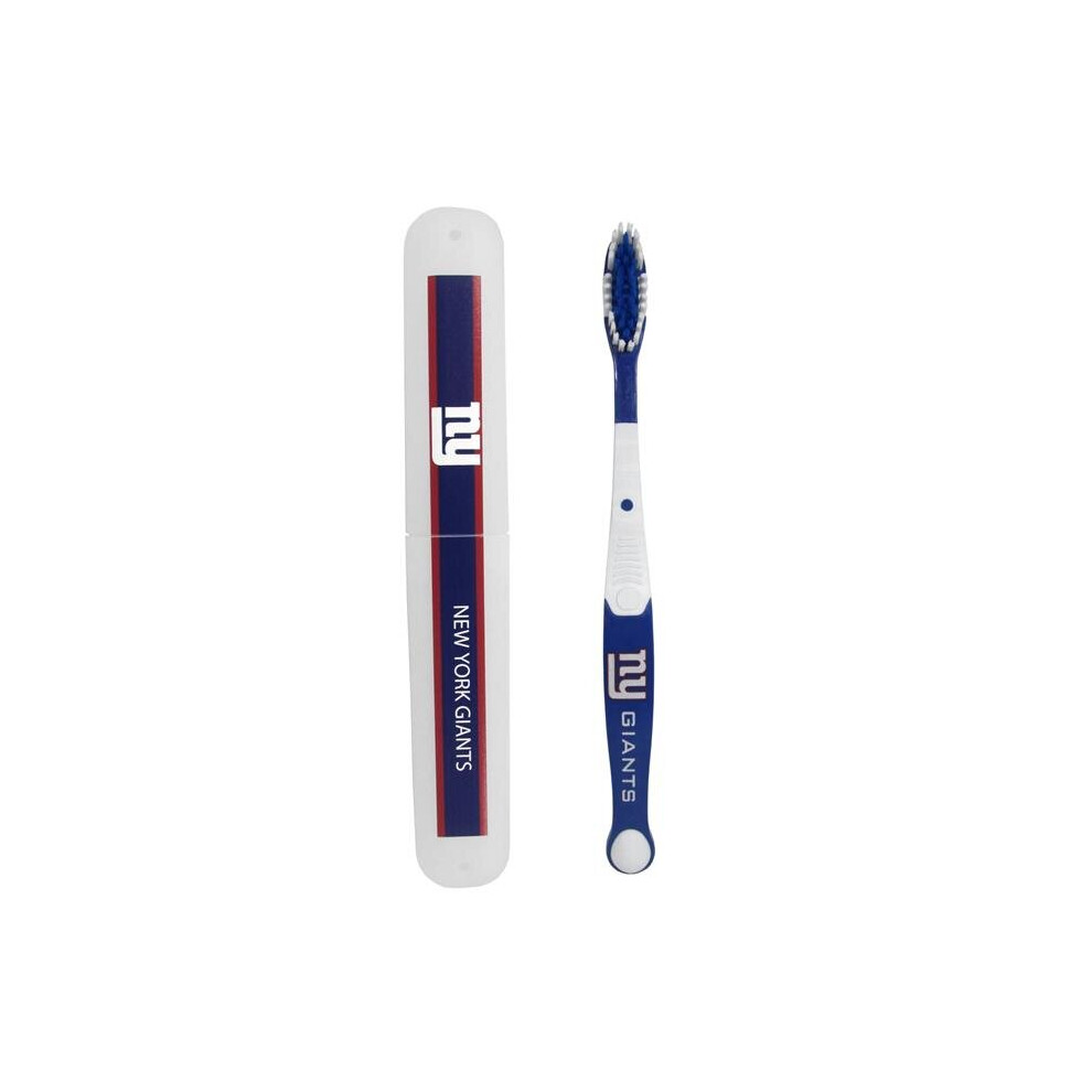 Siskiyousports Siskiyou Ftbr090tbc Nfl New York Giants Toothbrush & Travel Case - One Size