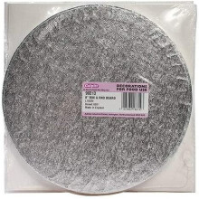 Culpitt Ltd Sugarcraft 12-Inch Strong Round Cake Baking Drum Board & Box 304 mm, Silver, 90211