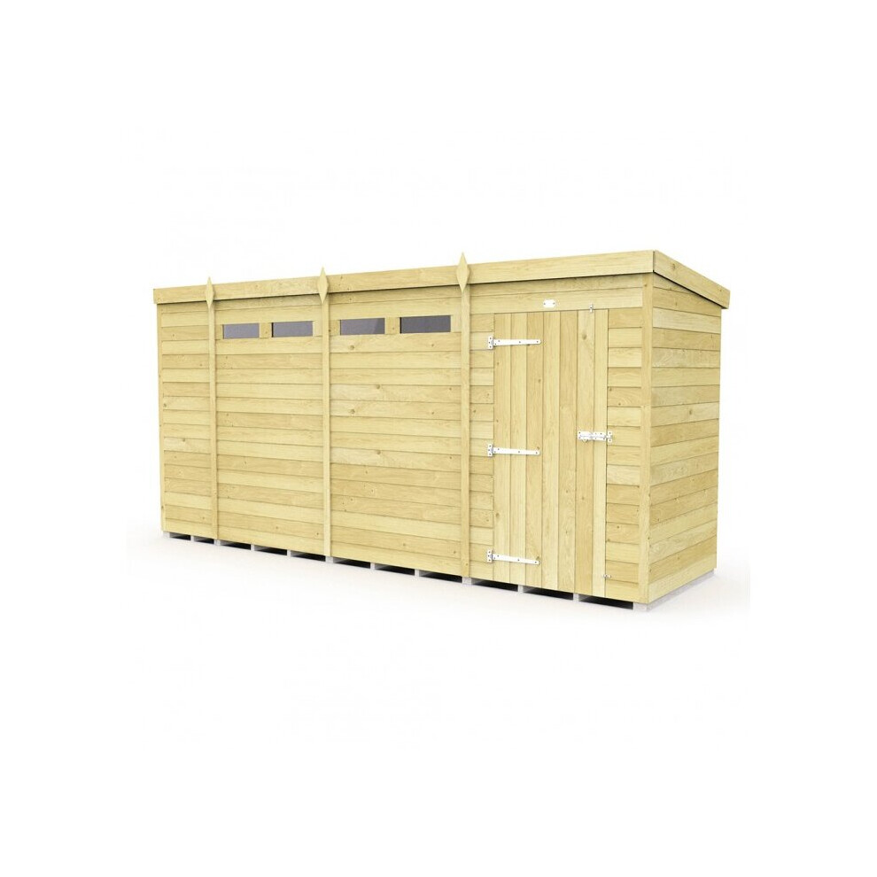 Total Sheds Pent Security Shed 5Ft X 14Ft Single Door Fast & Free 2-5 Nationwide Delivery