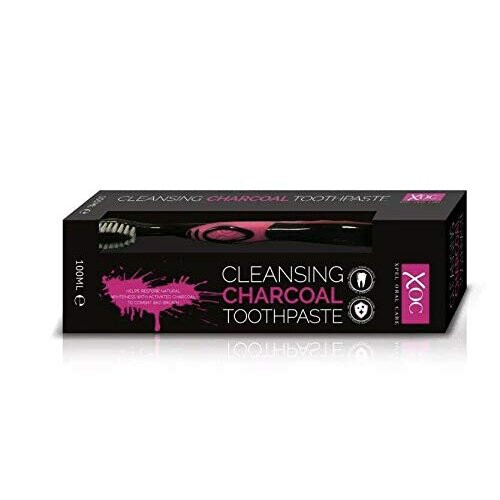 Charcoal Cleansing Toothpaste 100ml with Free Toothbrush