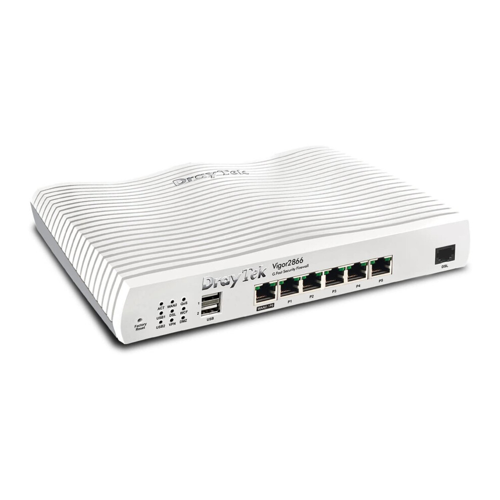 Draytek Vigor 2866 Wired G.fast / Dsl & Ethernet Router Wired + G.fast 4712909128308
