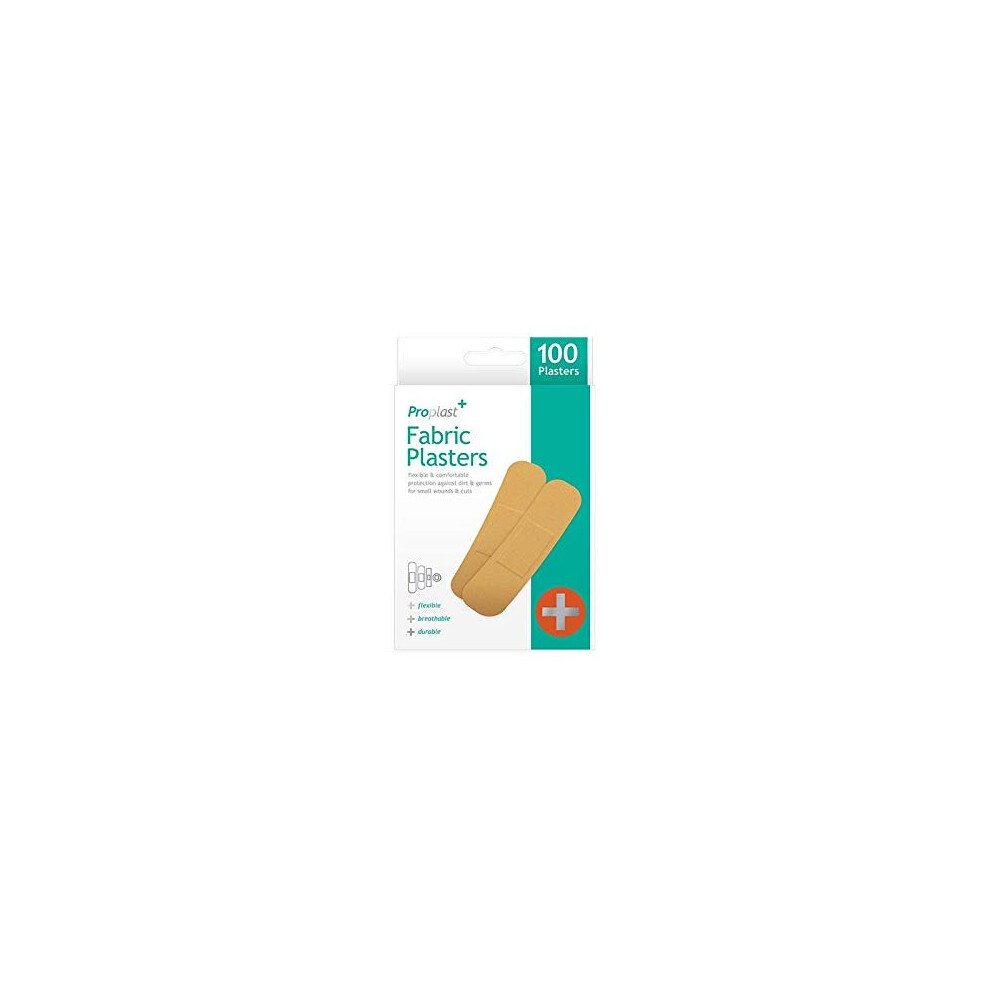 Gem Imports Proplast Fabric Plasters - Pack Of 100 Assorted Sizes