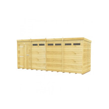 Pent Security Shed 5ft x 16ft Single Door Fast & Free 2-5 Nationwide Delivery