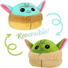 Jouet peluche réversible Baby Yoda Jouet Mood Yoda comme la célèbre peluche Tiktok octopus pour les enfants Jouet Cadeau Double Face Inversable