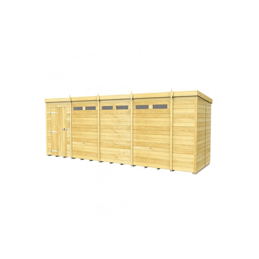 Total Sheds Pent Security Shed 5Ft X 18Ft Single Door Fast & Free 2-5 Nationwide Delivery