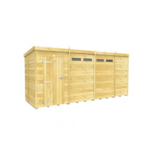Pent Security Shed 5ft x 15ft Fast & Free 2-5 Nationwide Delivery